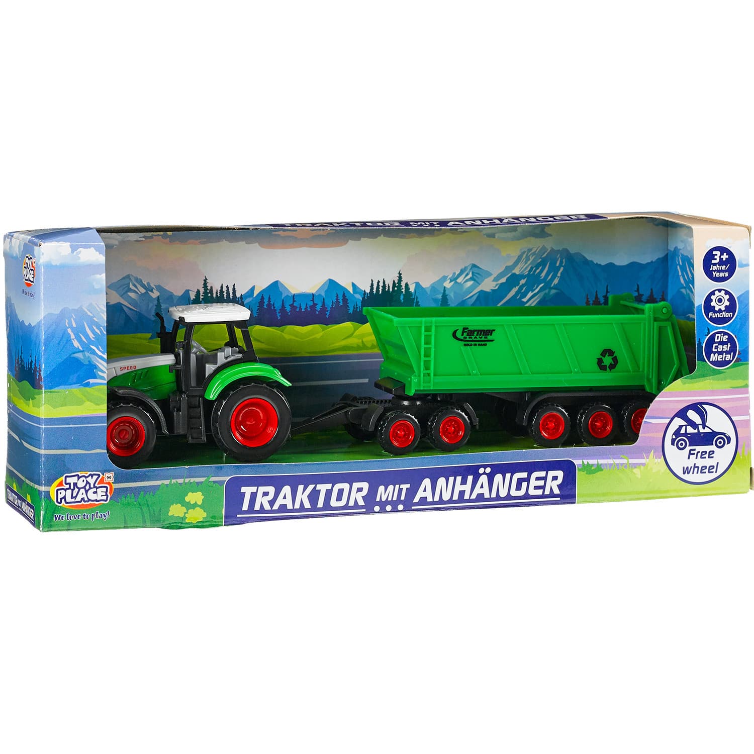 Produktbild Müller - Toy Place - Traktor mit Anhänger, 3-fach sortiert, 1 Stück 5 von 6