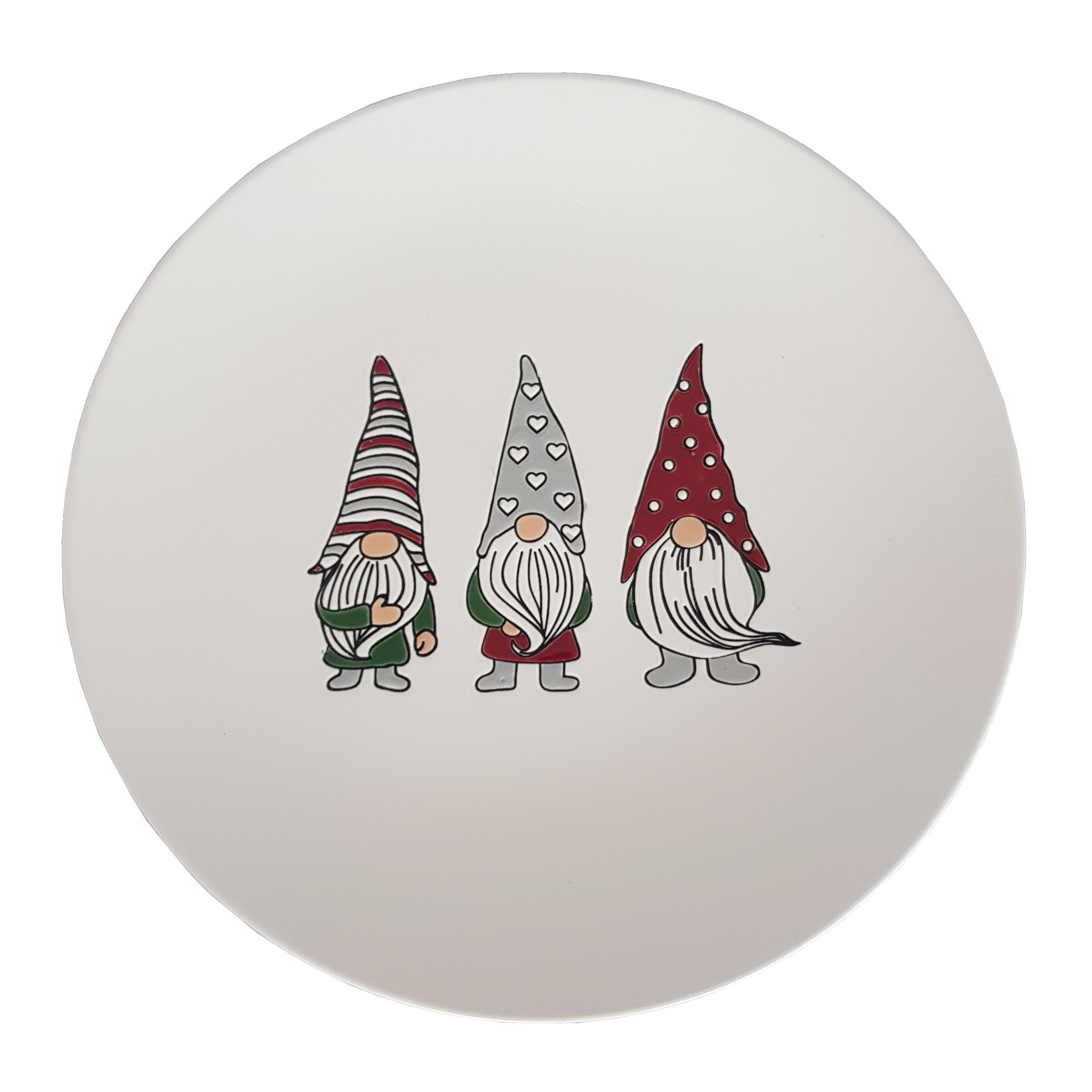 TRENDSHOP Teller X-MAS Wichtel Ø 21,5cm
