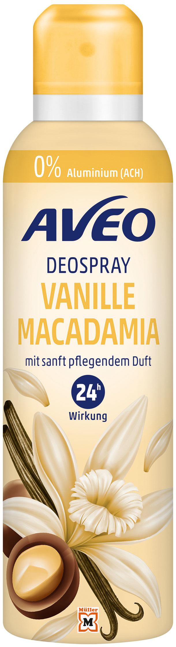 AVEO Deospray Vanilla Macadamia 24h