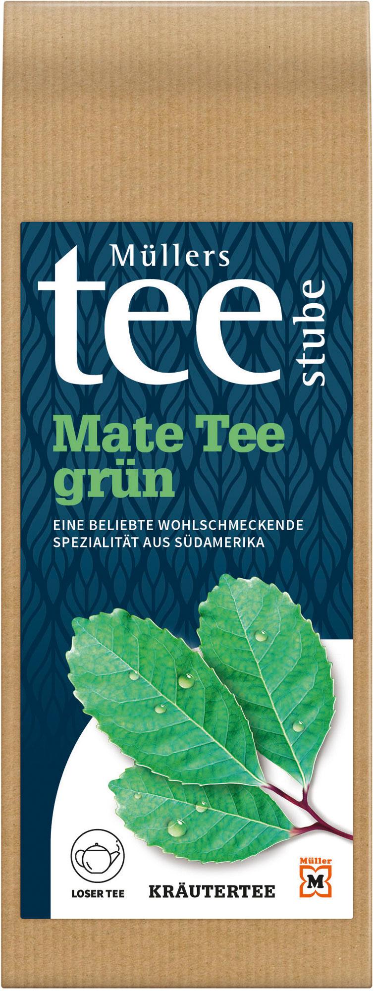 Müllers Teestube Kräutertee Lose Mate Tee Grün