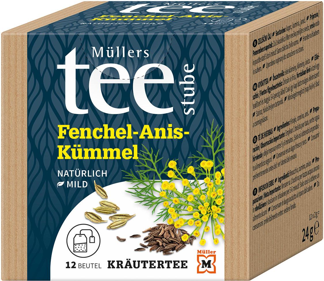Müllers Teestube Kräutertee Beutel Fenchel-Anis-Kümmel