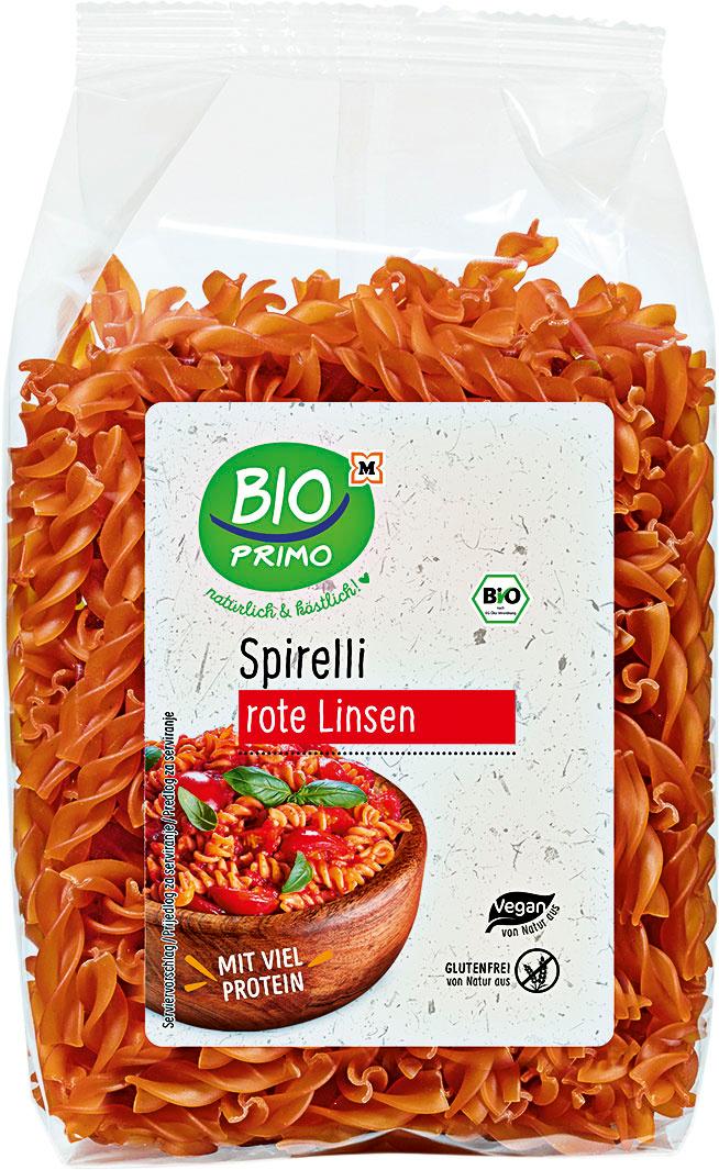 BIO PRIMO Bio Rote Linsen Spirelli Nudeln