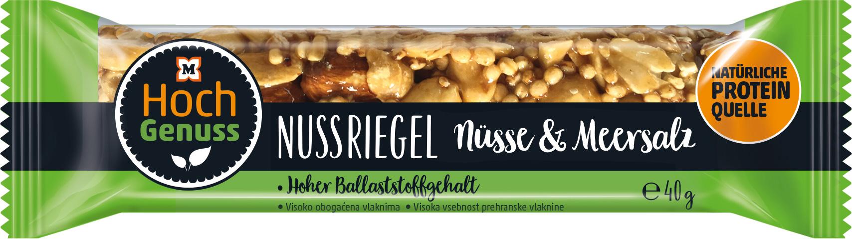 Hochgenuss Nussriegel Nüsse&Meersalz
