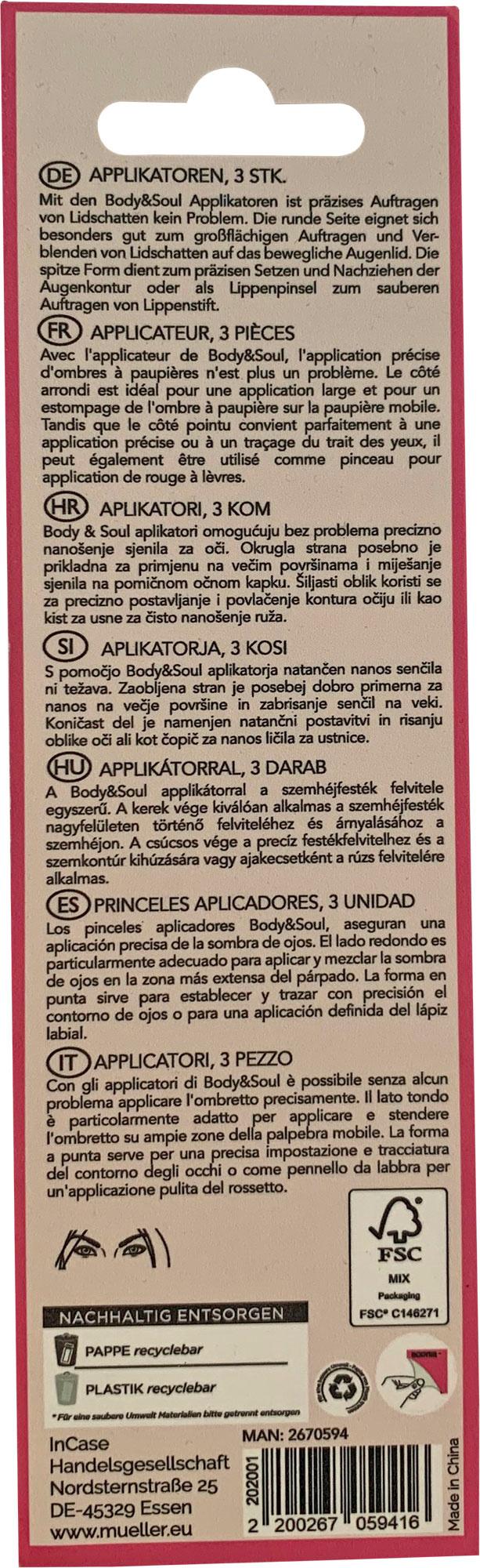 Produktbild BODY&SOUL TOOLS Applikatoren - 3 Stück 3 von 3
