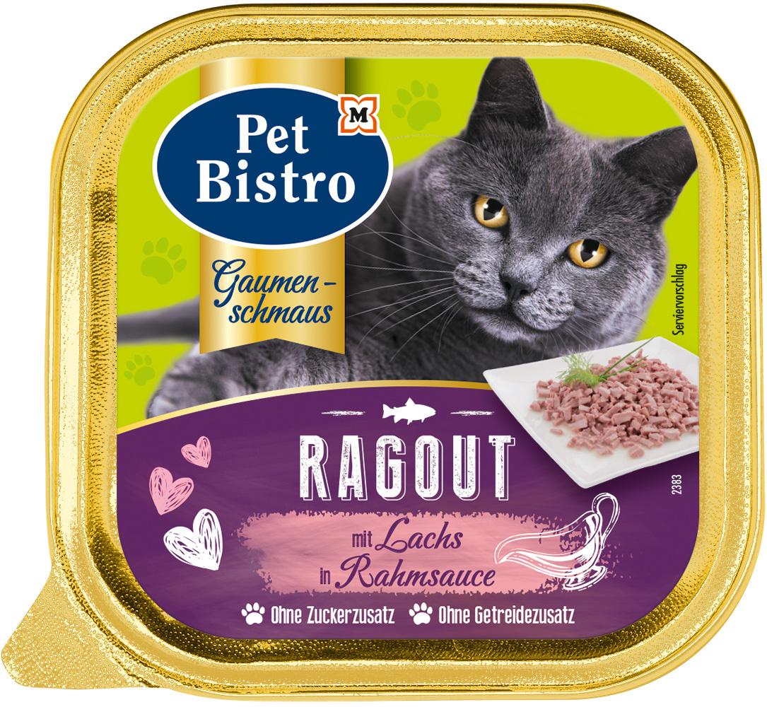 Pet Bistro Katzennassfutter - Ragout mit Lachs in Rahmsauce