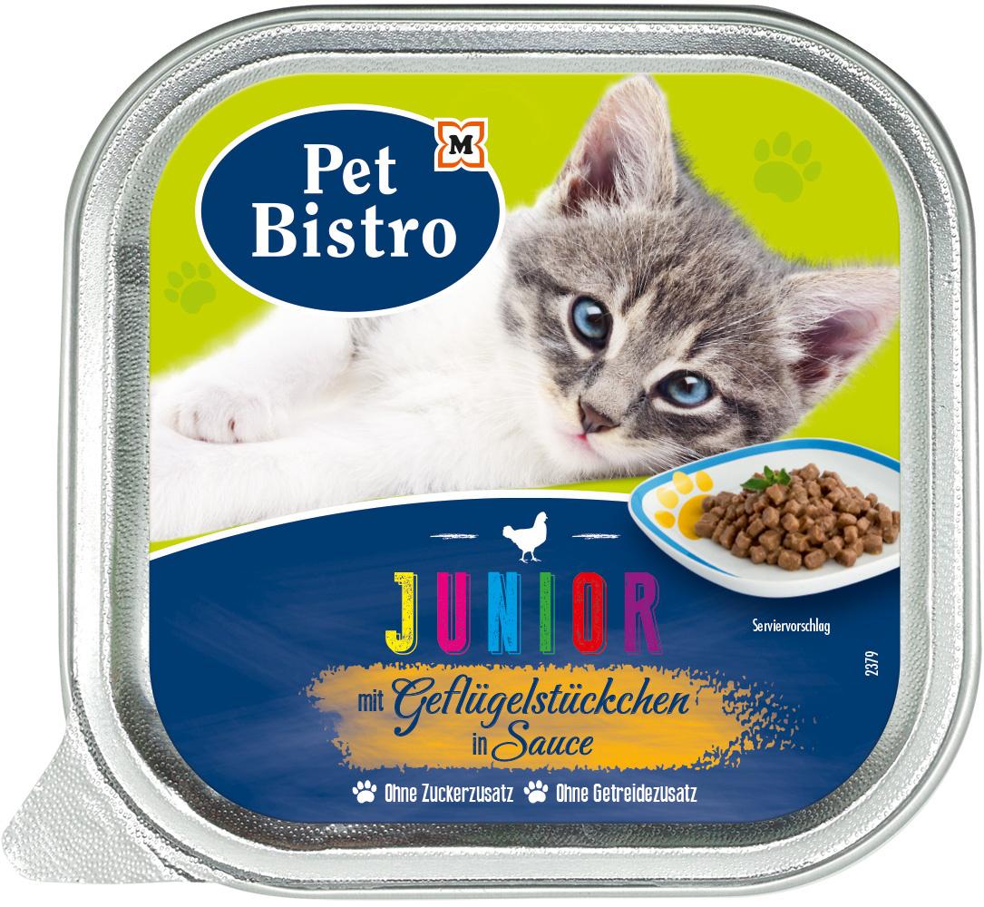 Pet Bistro Katzennassfutter Junior - mit Geflügelstückchen in Sauce