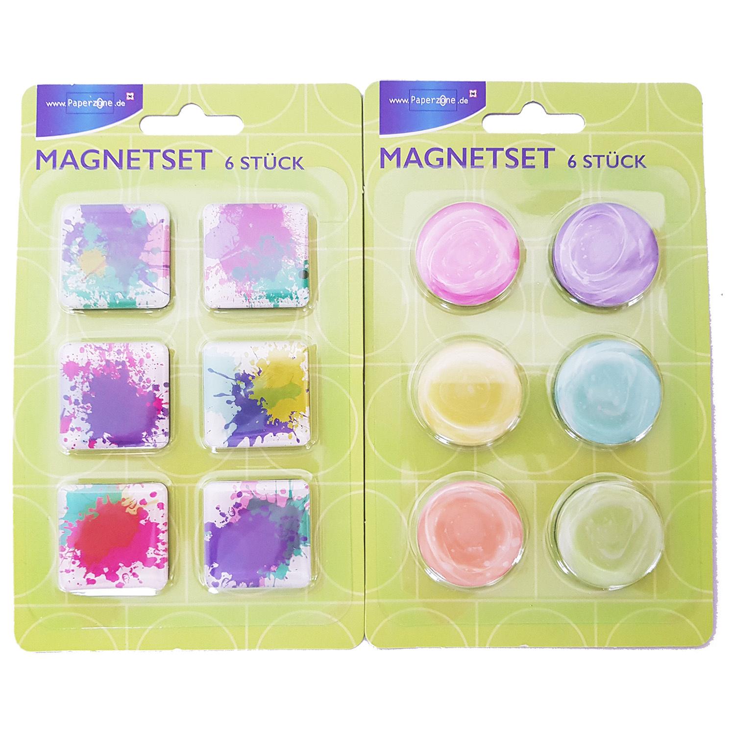 PAPERZONE Magnet-Set Bunte Farbverläufe