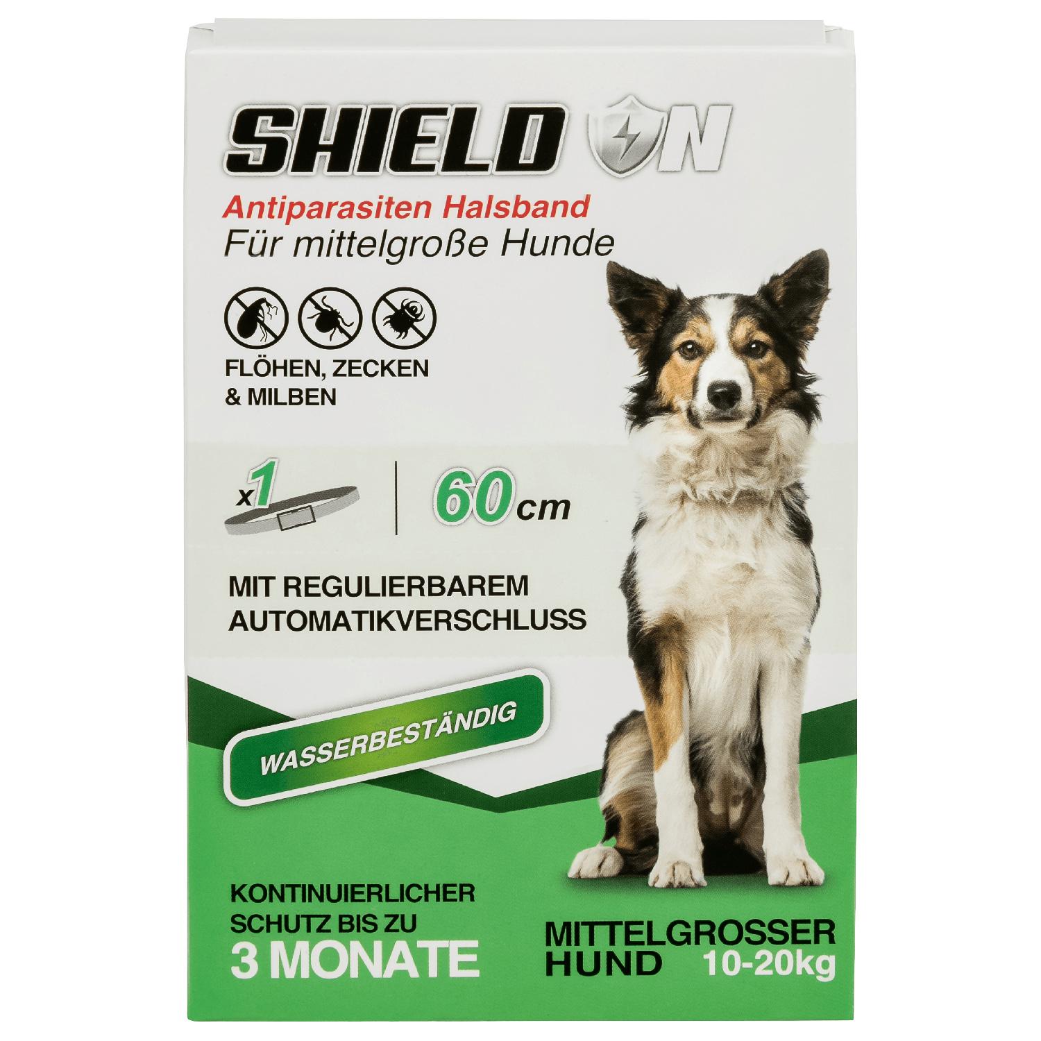 SHIELD ON Ungezieferhalsband für große Hunde