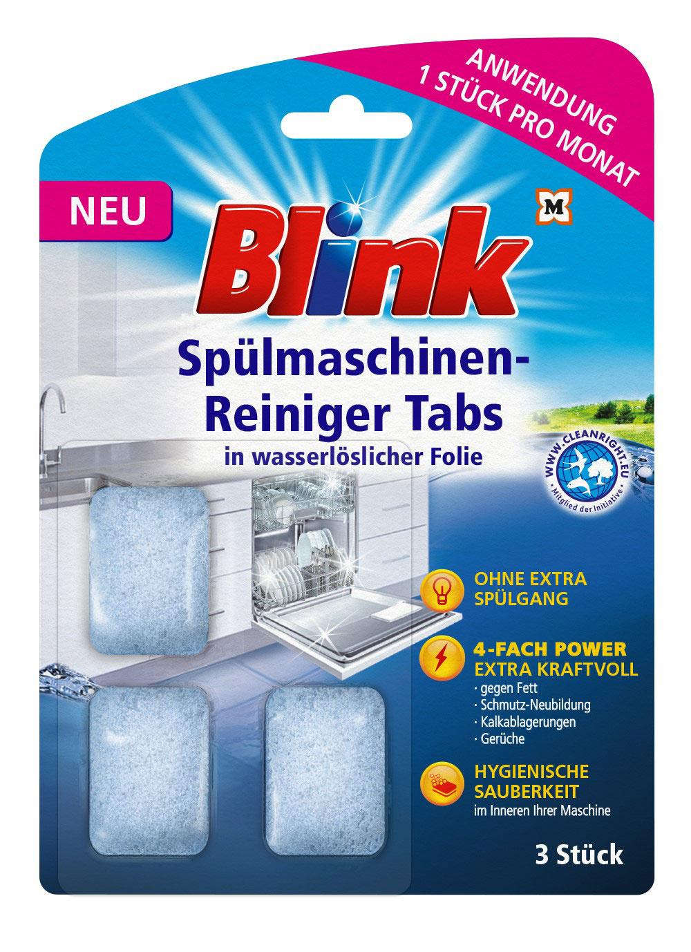 Blink Spülmaschinen-Reiniger Tabs - in wasserlöslicher Folie