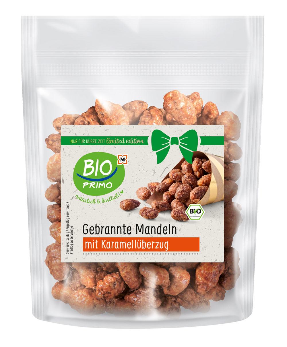 BIO PRIMO Bio gebrannte Mandeln mit Karamellüberzug