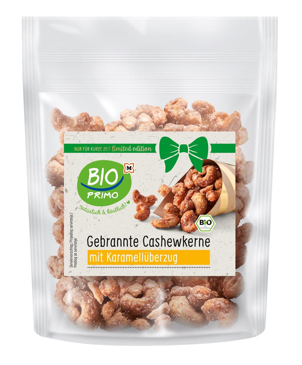 BIO PRIMO Bio gebrannte Cashewkerne mit Karamellüberzug
