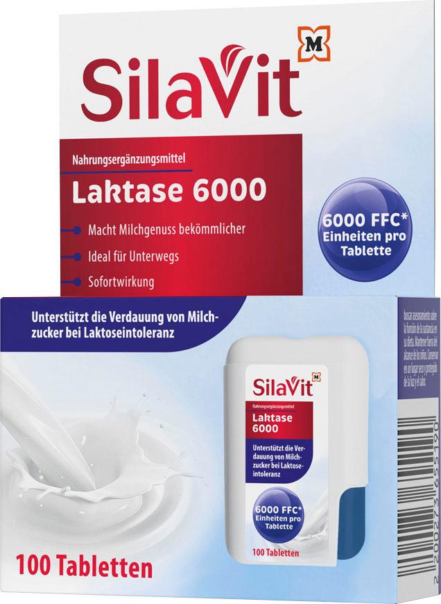 SilaVit Laktoseintoleranz Tabeletten Laktase 6000 mit Spender