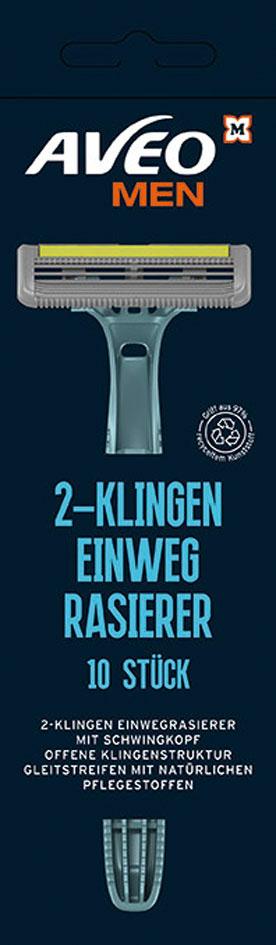 AVEO MEN 2 Klingen Einwegrasierer Herren 10er Pack