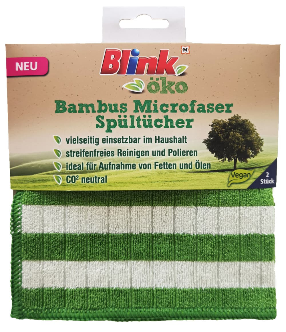 Blink Öko Bambus Microfaser Spültücher