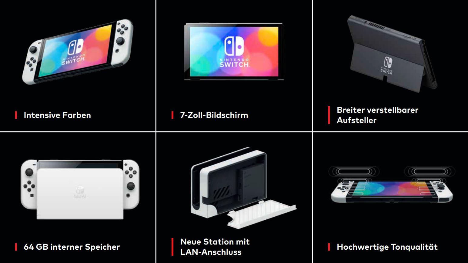 Produktbild Nintendo Switch (OLED-Modell) Weiss 2 von 5