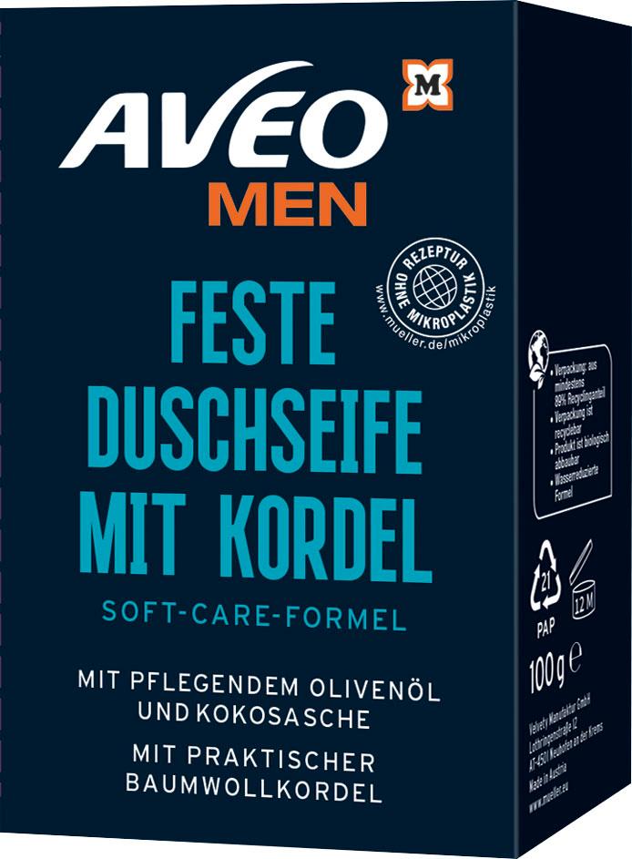 AVEO MEN Feste Duschseife Olivenöl&Kokosasche