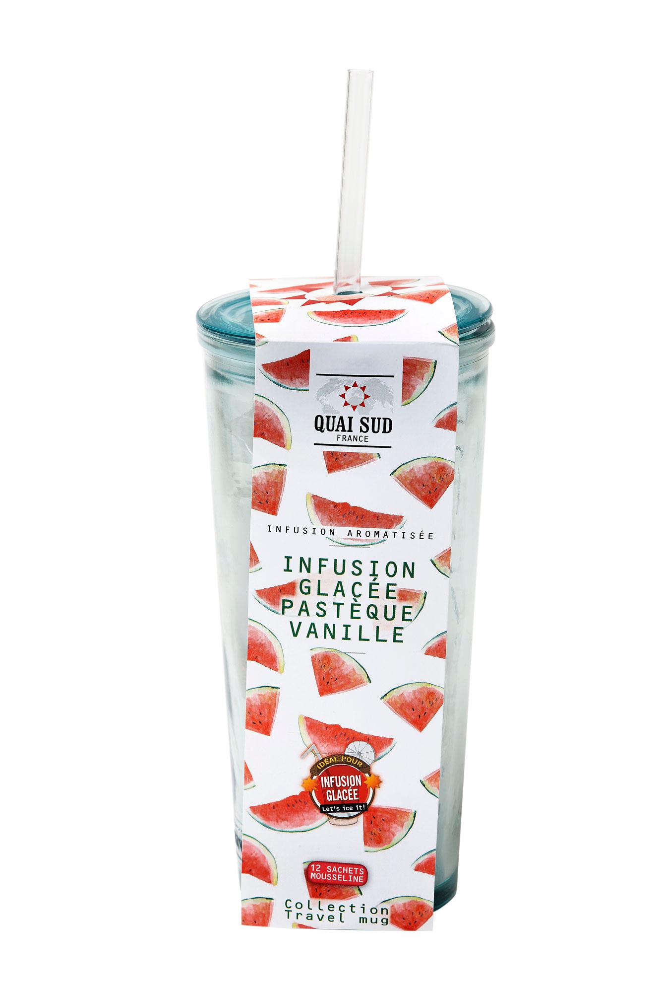 Quai Sud Kräutertee für Eistee Wassermelone Vanille in Travel Mug
