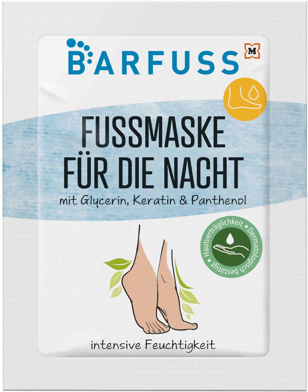 BARFUSS Fussmaske Nacht Glyerin Kreatin Panthenol