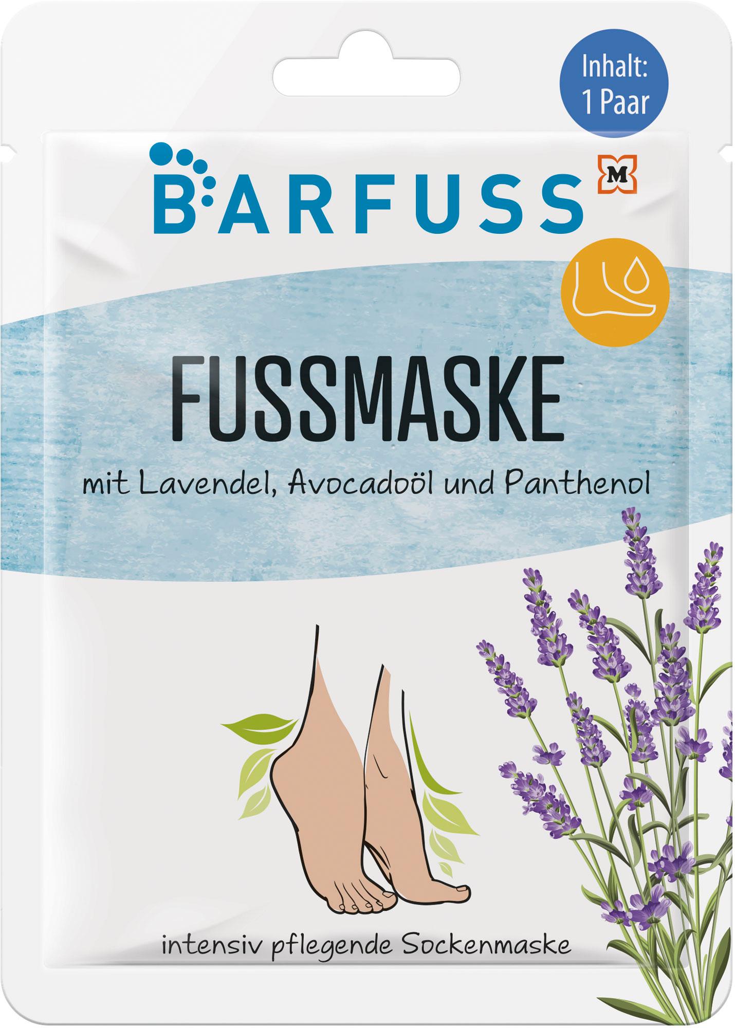 BARFUSS Fußmaske Lavendel Avocadoöl Panthenol