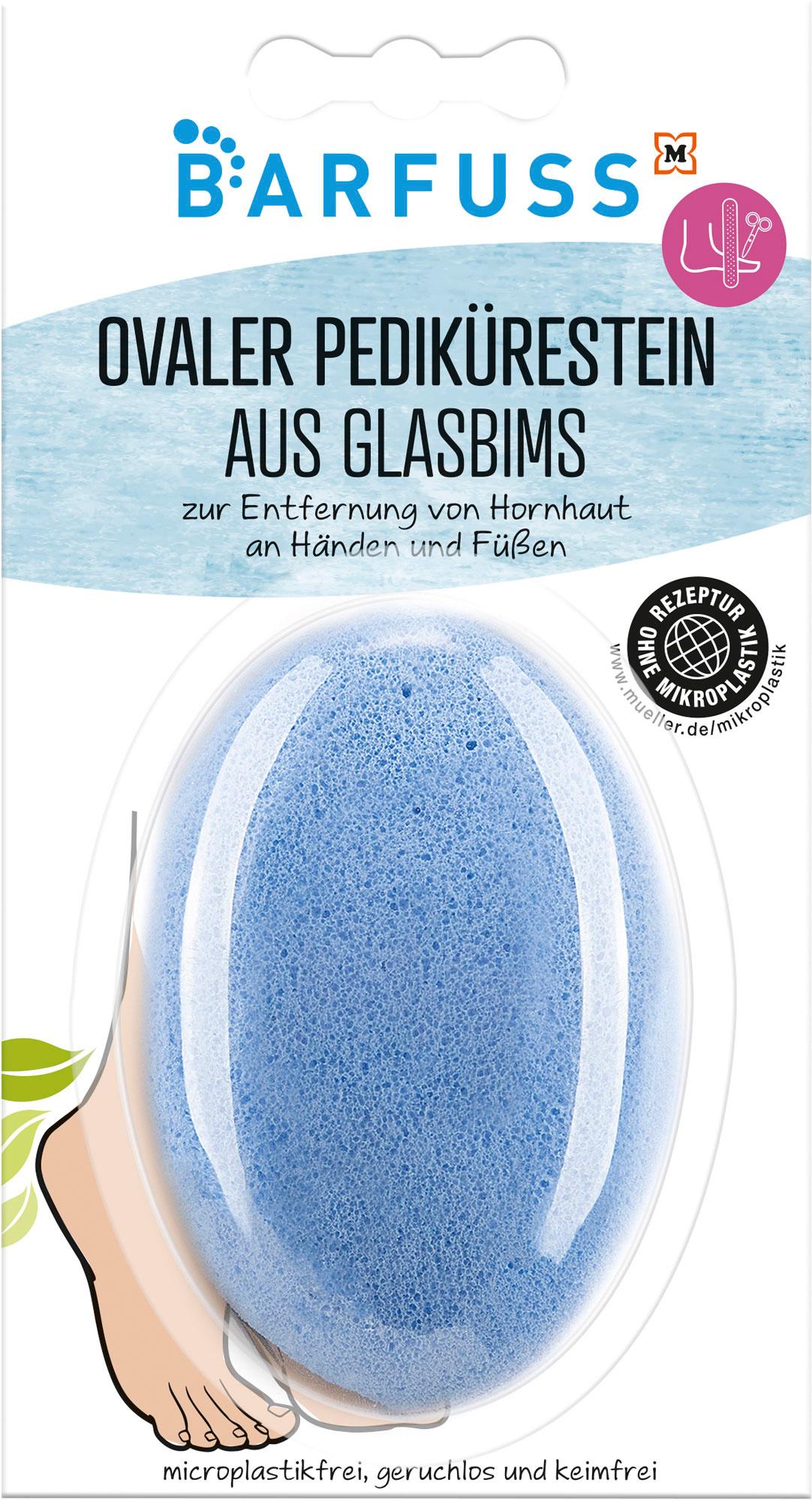 BARFUSS Pedikürestein Glasbims Oval
