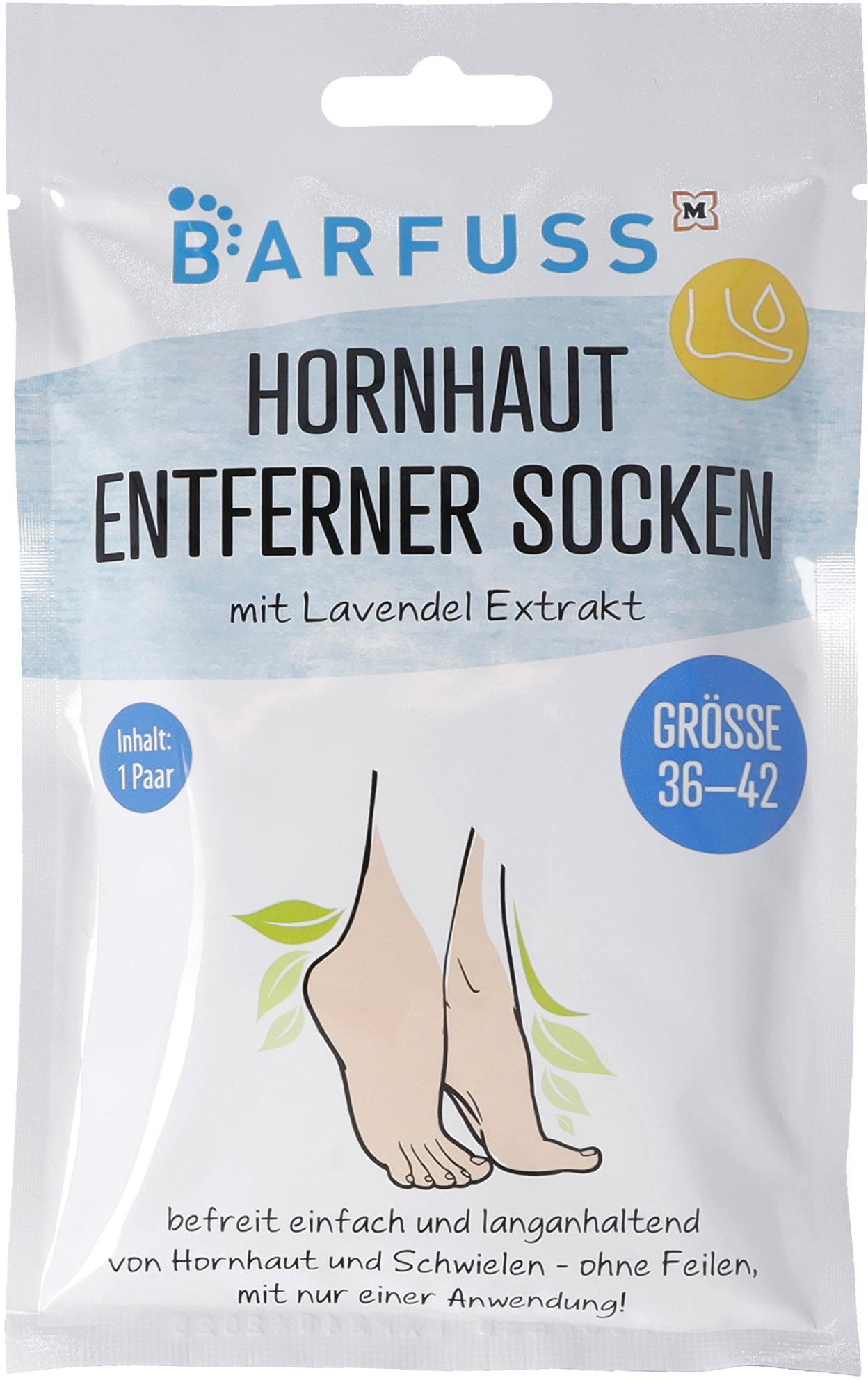 BARFUSS Socken Hornhautentferner Größe 36-42