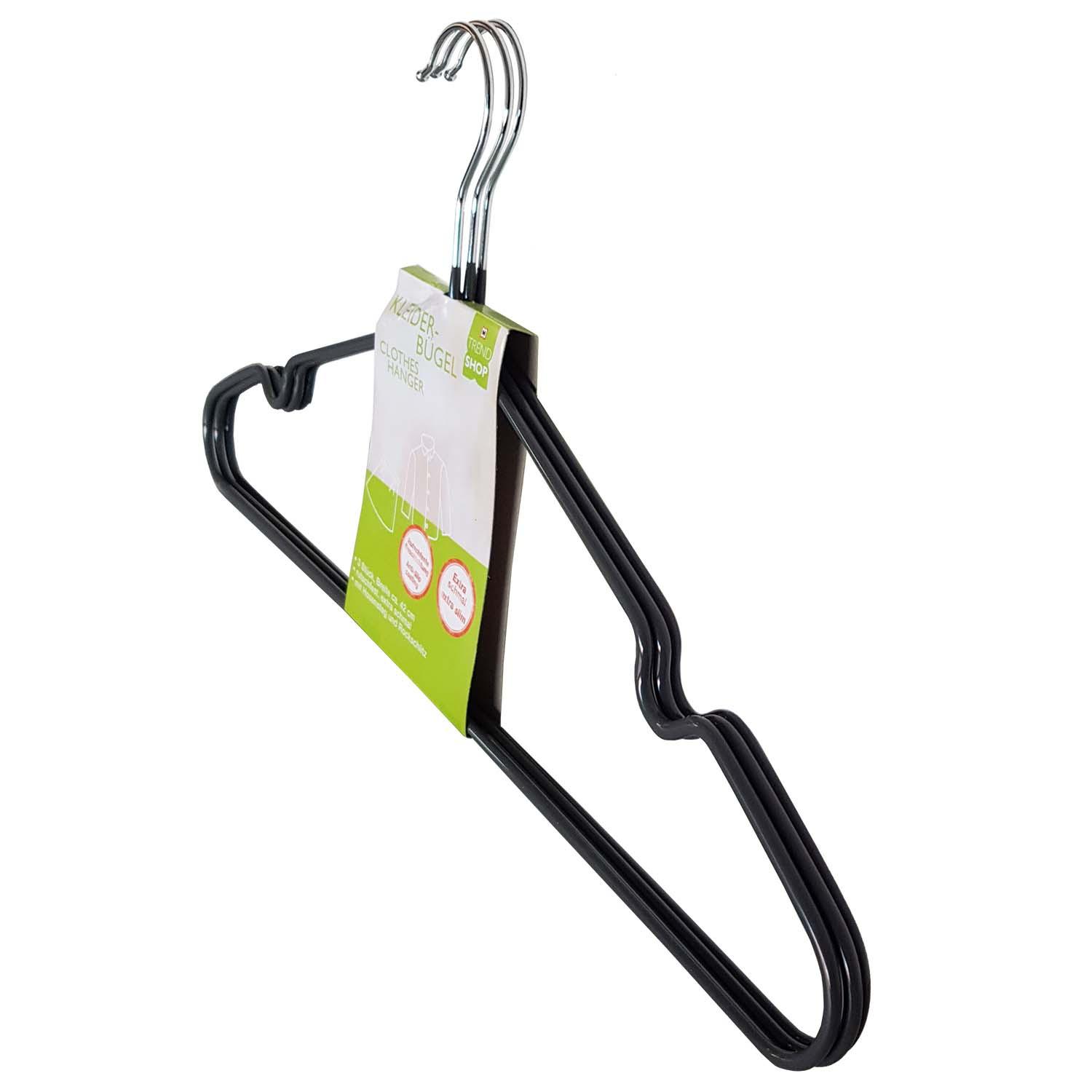 Produktbild TRENDSHOP Kleiderbügel Rutschfest 3er Set 2 von 2