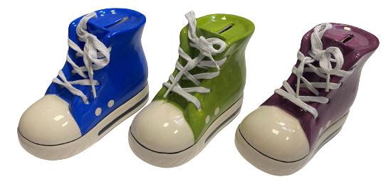 Spardose Turnschuh ca.15cm sortiert