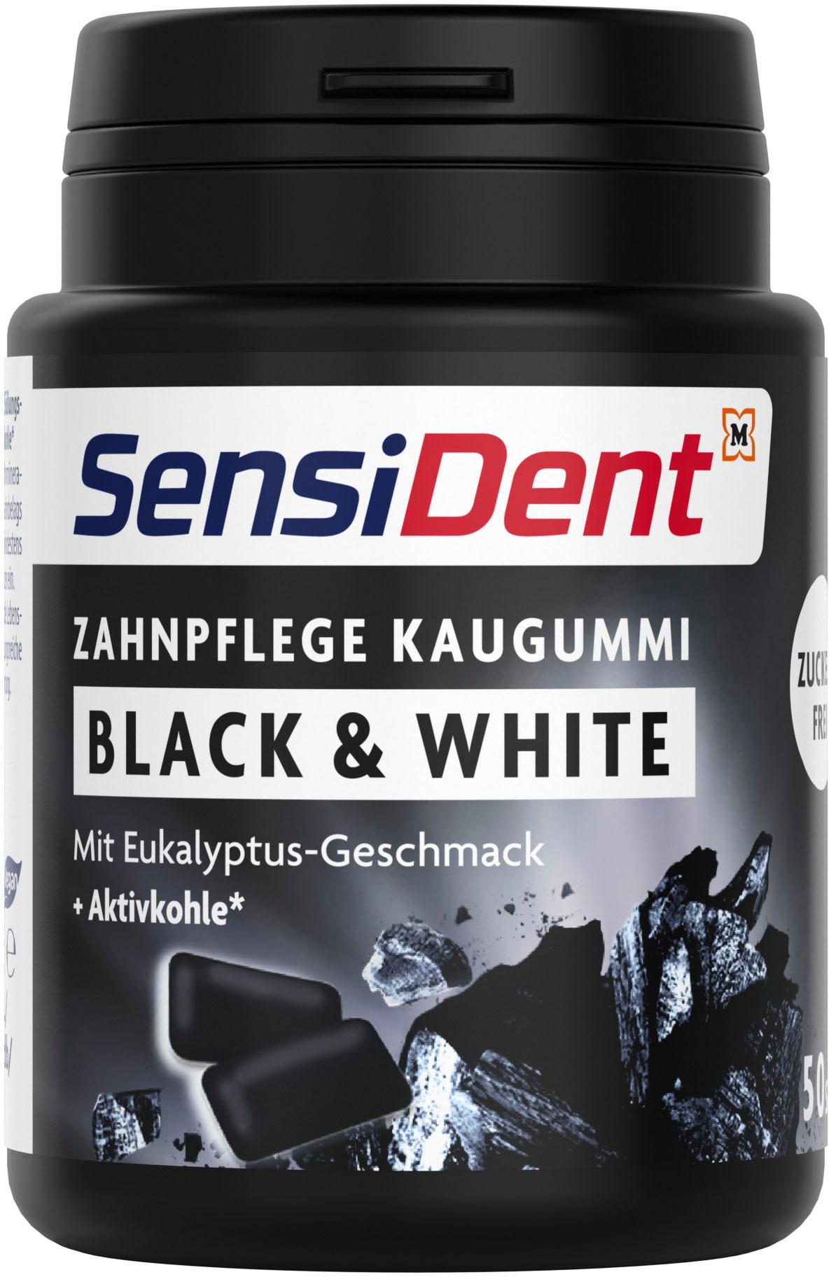SensiDent Kaugummi Zuckerfrei Zahnpflege Black&White