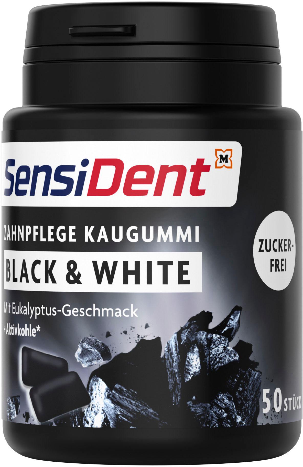 Produktbild SensiDent Kaugummi Zuckerfrei Zahnpflege Black&White 2 von 2