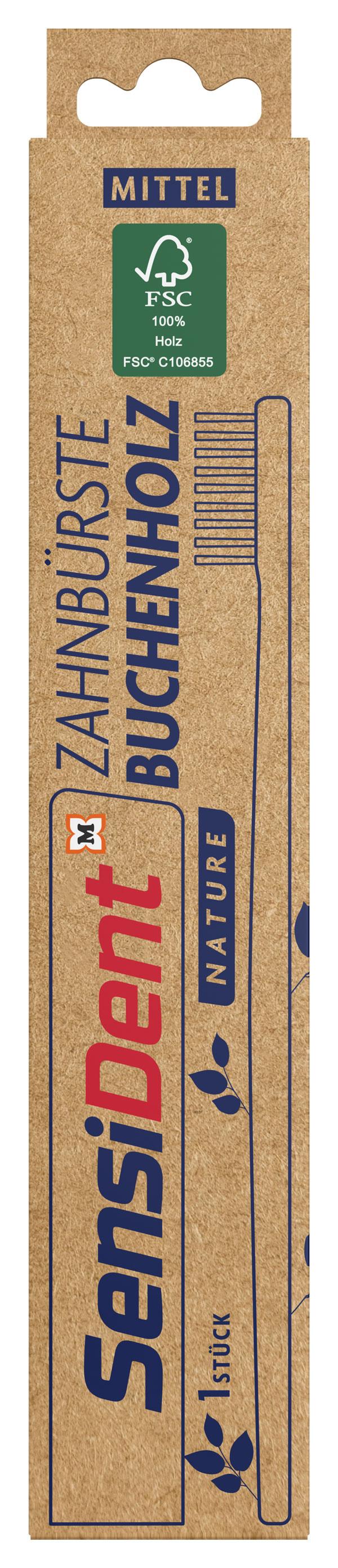 SensiDent Zahnbürste Buchenholz