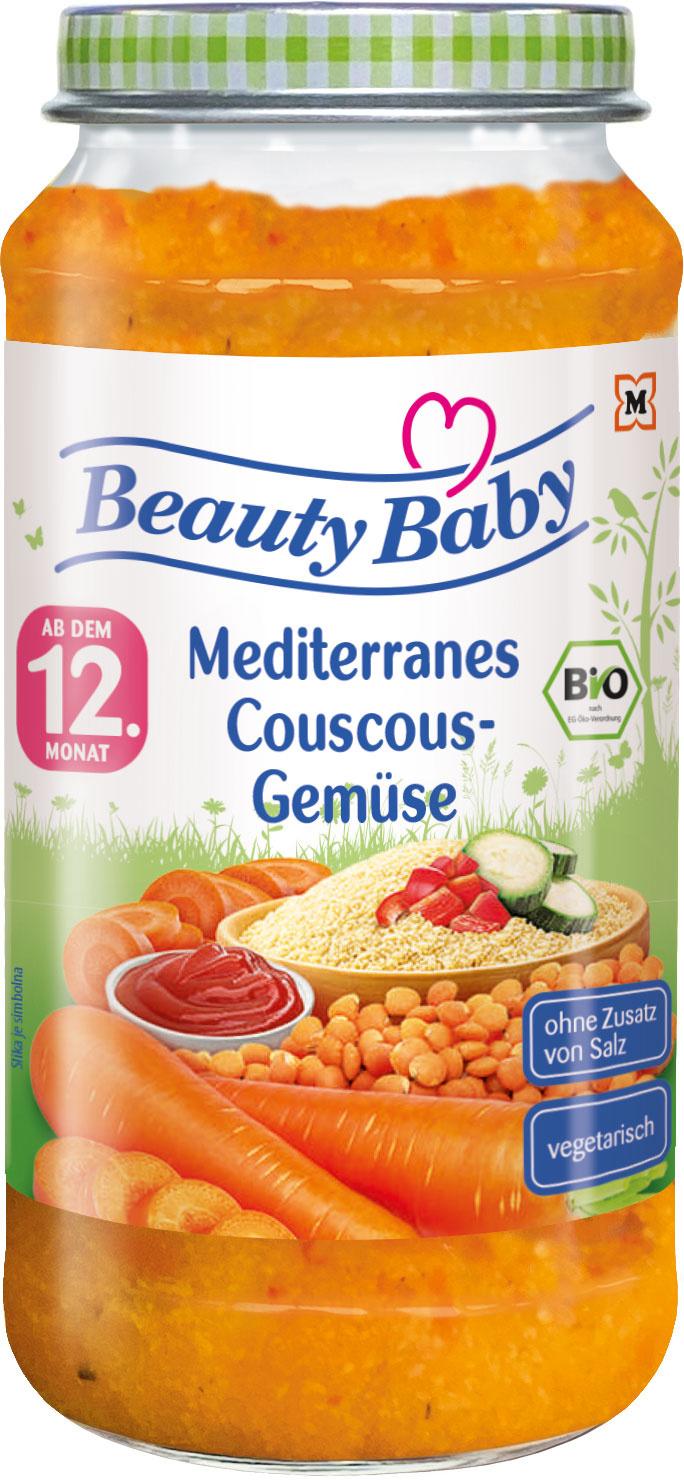 Beauty Baby Babygläschen Bio Menü Mediterranes Couscous Gemüse