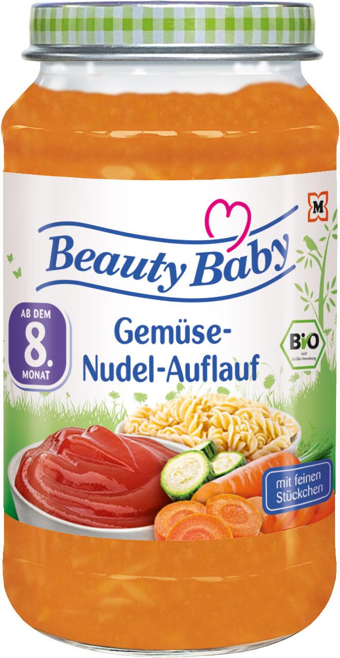 Beauty Baby Babygläschen Bio Menü Gemüse-Nudel-Auflauf