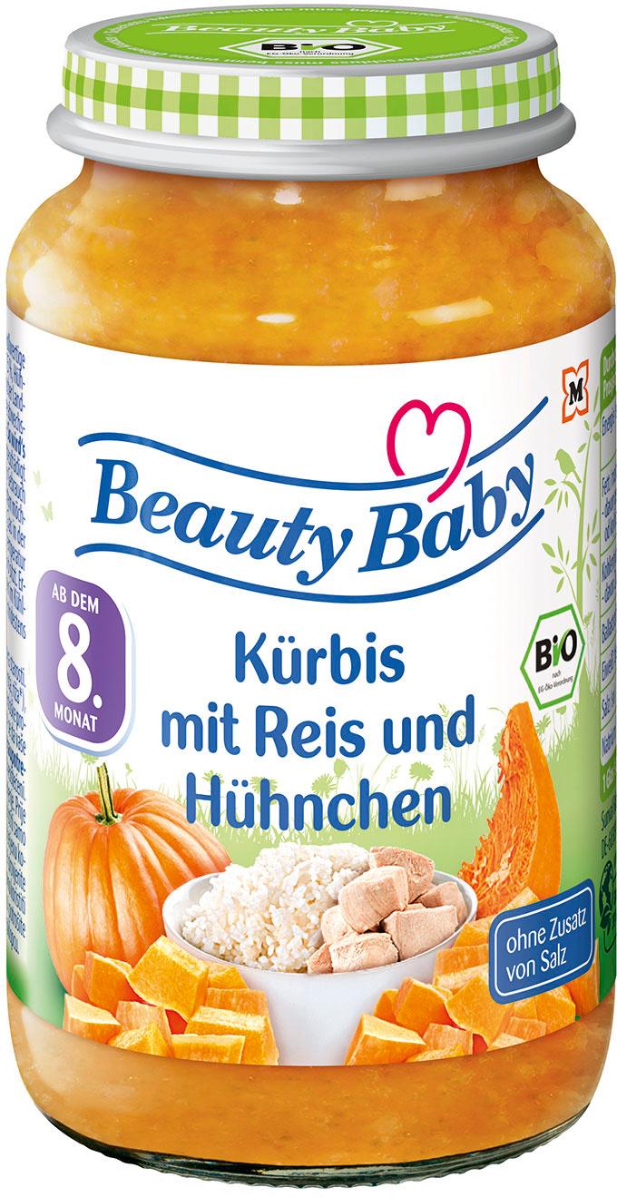 Beauty Baby Babygläschen Bio Kürbis mit Reis&Hühnchen