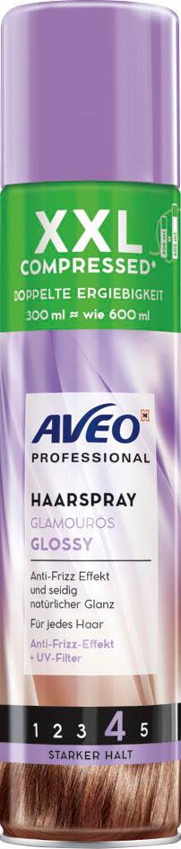 AVEO Professional Haarspray Glamourös Glossy XXL Compressed