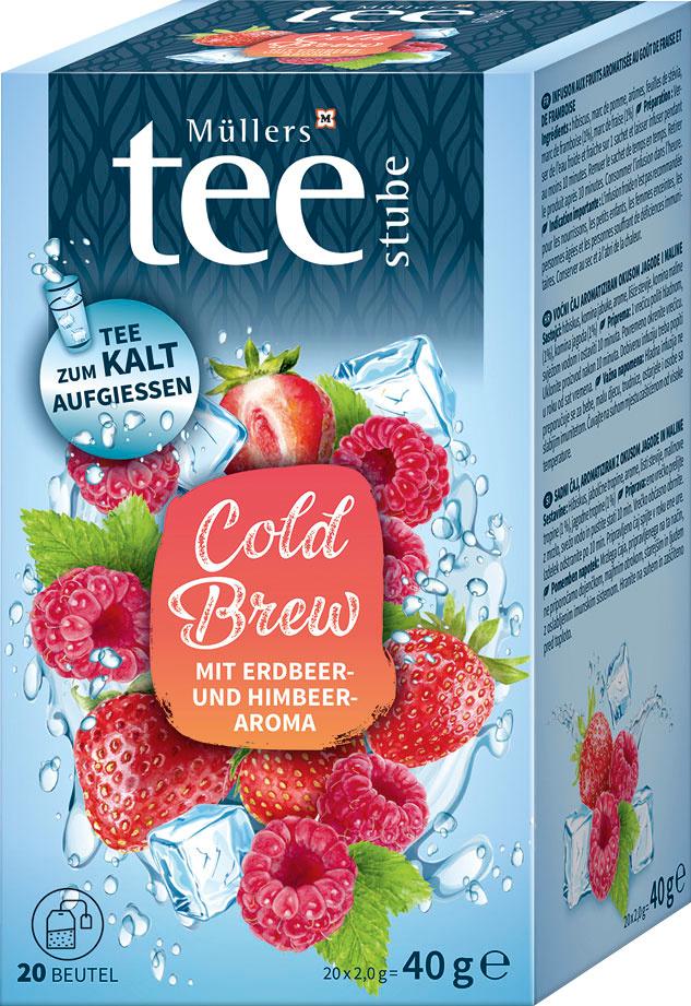 Müllers Teestube Cold Brew Erdbeere und Himbeere
