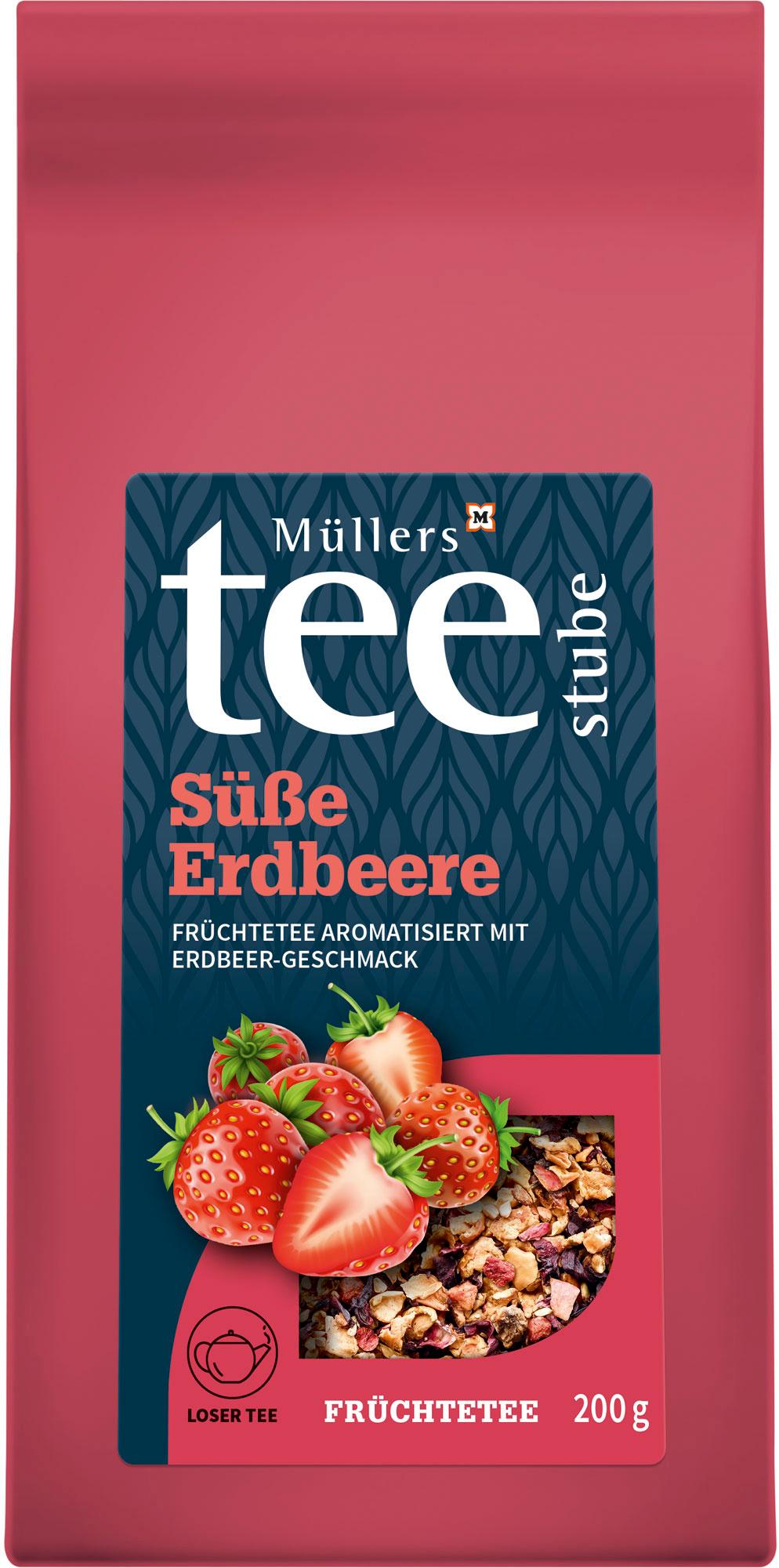 Müllers Teestube Früchtetee Süße Erdbeere