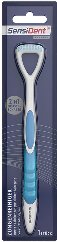 SensiDent Zungenreiniger 2 in 1 Bürste & Schaber