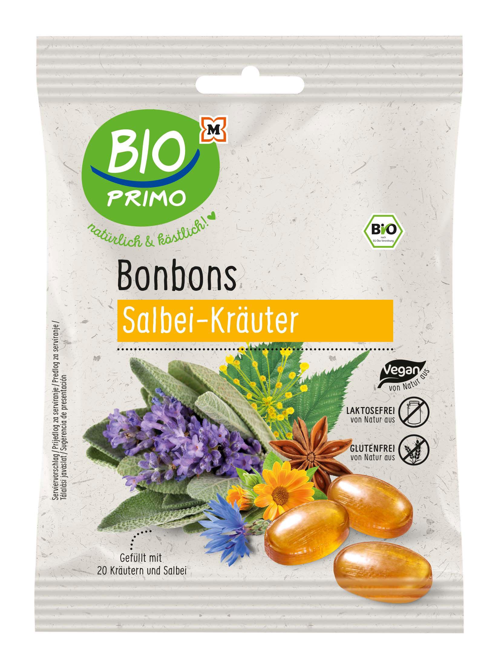 BIO PRIMO Bio Bonbons Salbei Kräuter