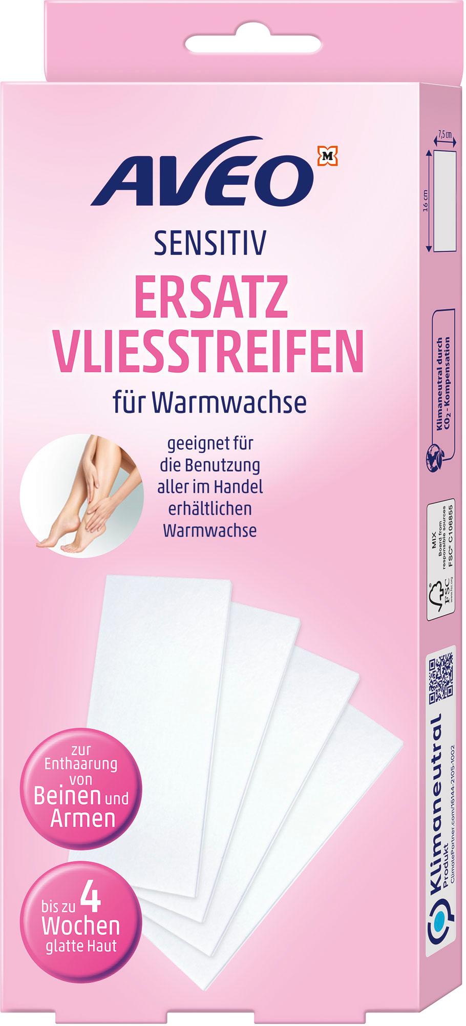 AVEO Sensitiv Vliesstreifen Warmwachse Ersatz