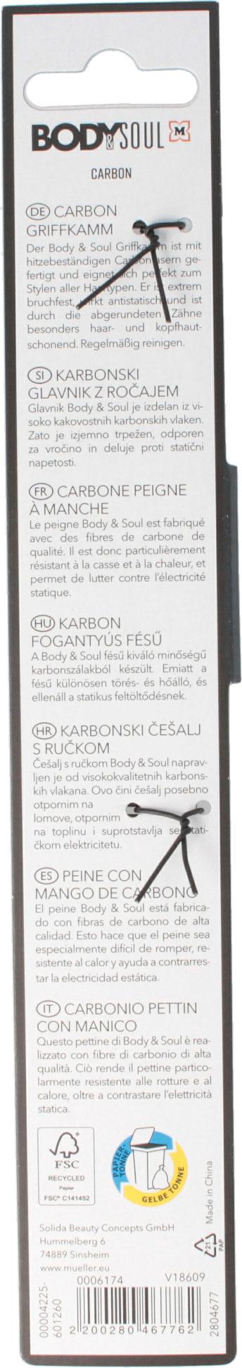 Produktbild BODY&SOUL Griffkamm Carbon 2 von 2