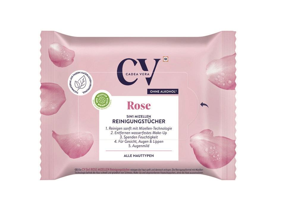 CV 5in1 Rose Mizelle Reinigungstücher