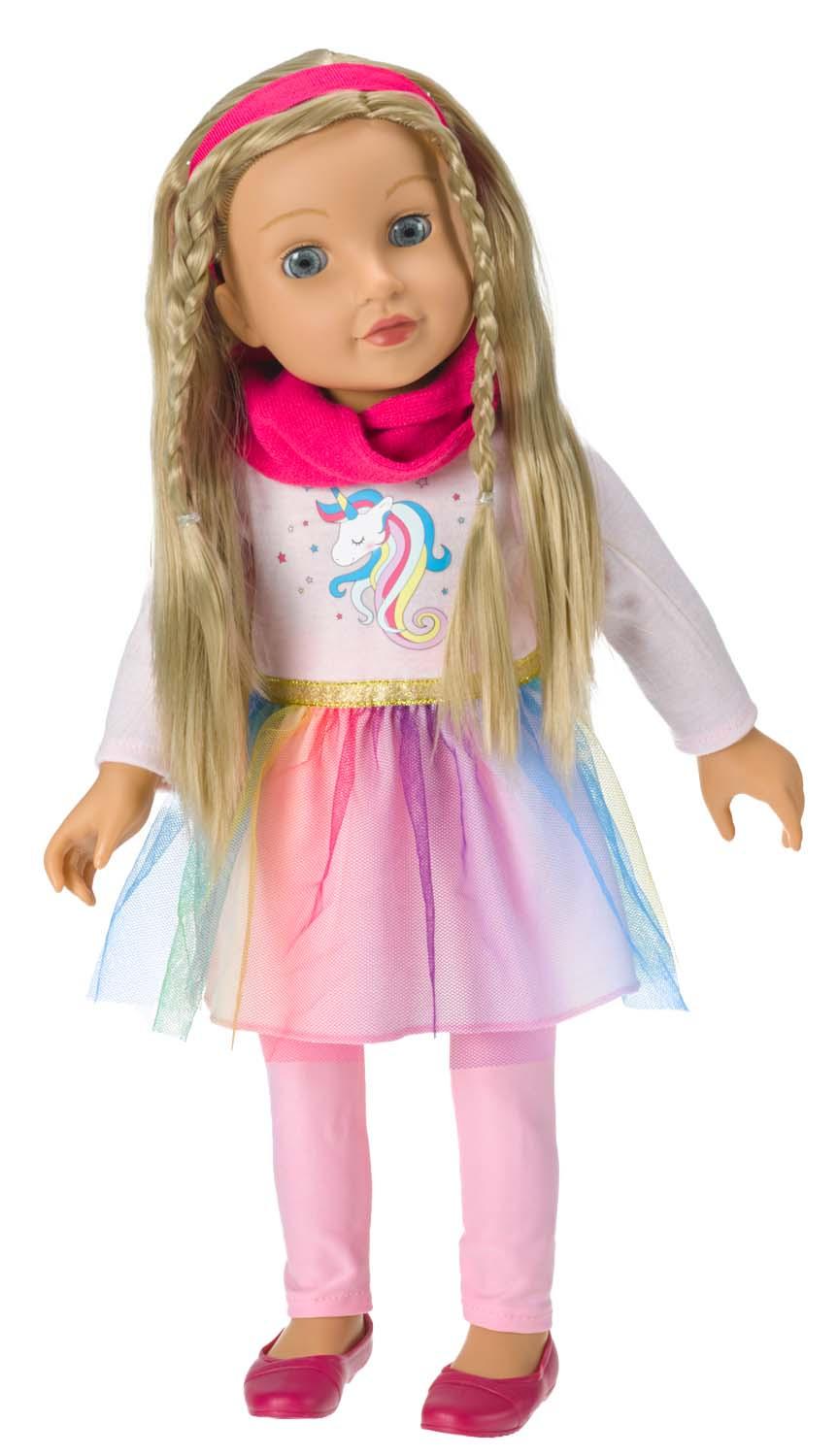 Produktbild Modern Girl! Puppe Blond mit Einhornkleid, 45 cm 2 von 3