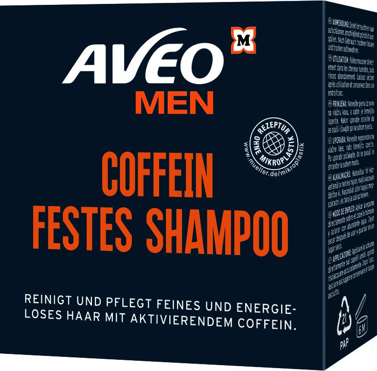 AVEO MEN Coffein Festes Shampoo