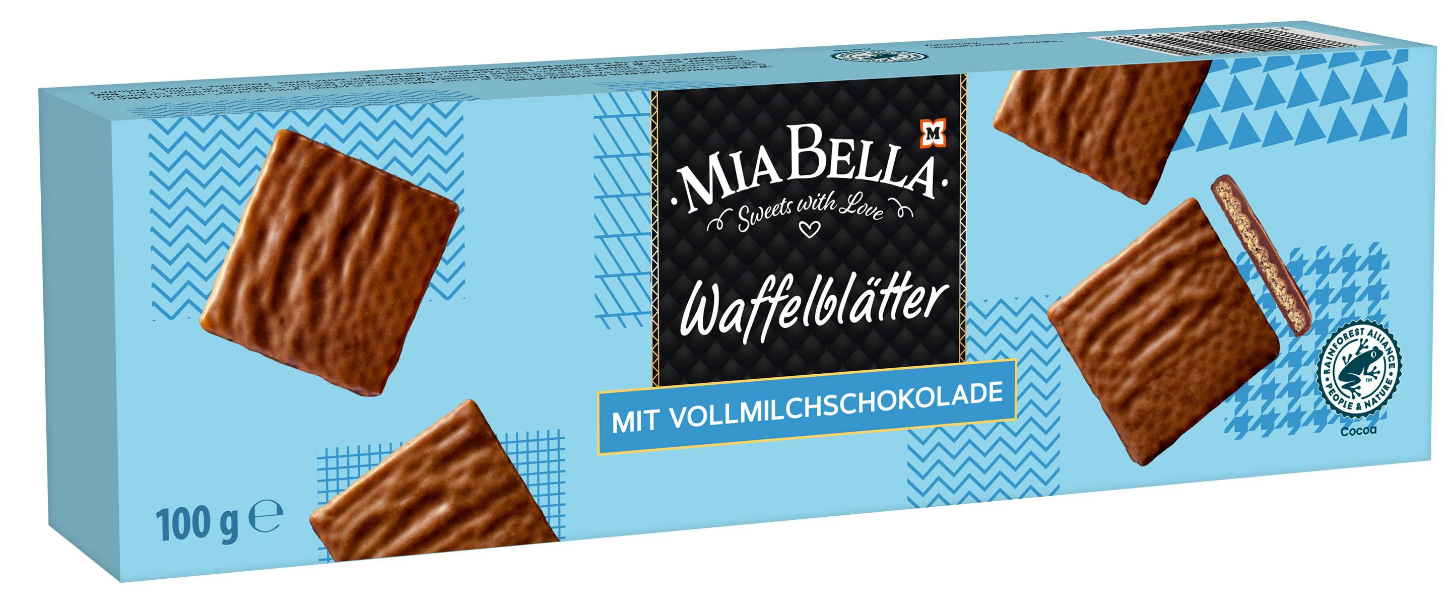 MIA BELLA Waffelblätter mit Vollmilchschokolade