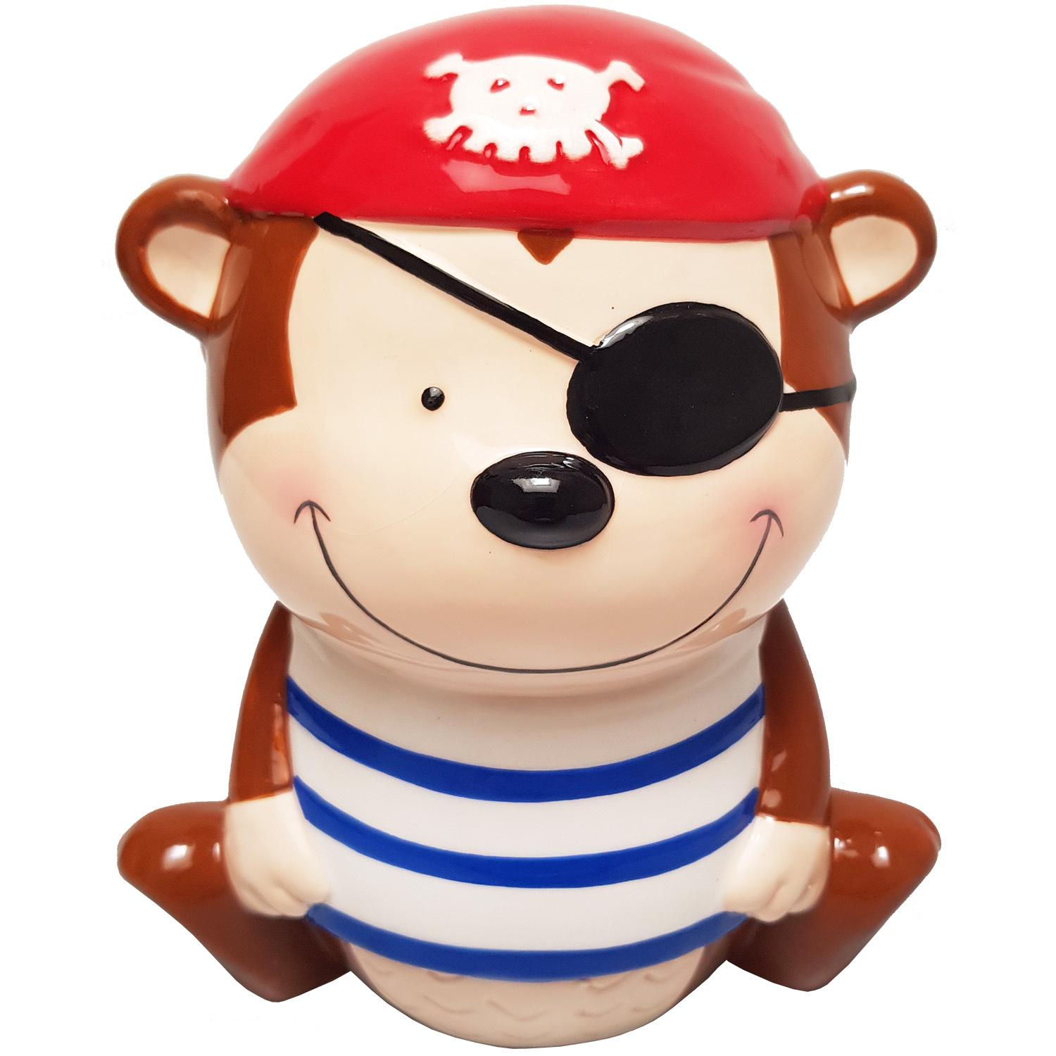 TRENDSHOP Spardose Money Monkey Pirat