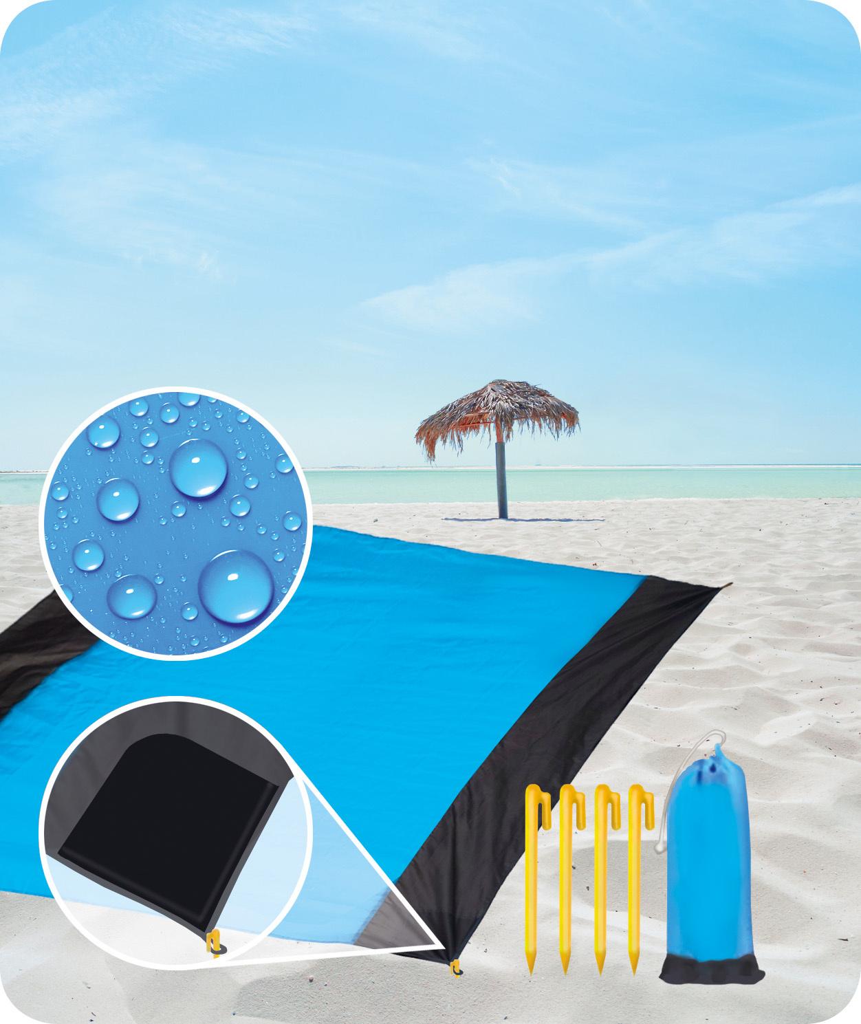 Produktbild TRENDSHOP Picknickdecke wasserdicht 210x200cm 5 von 5