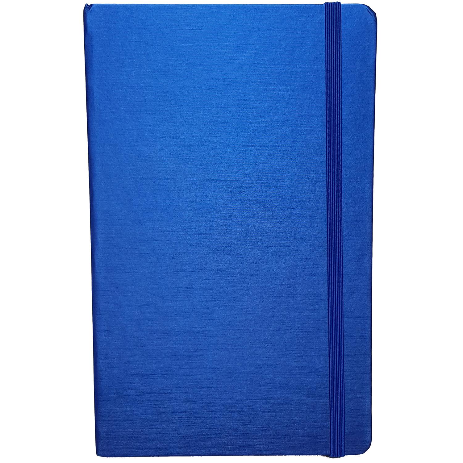 PAPERZONE Notizbuch Metallic liniert 13x21cm blau