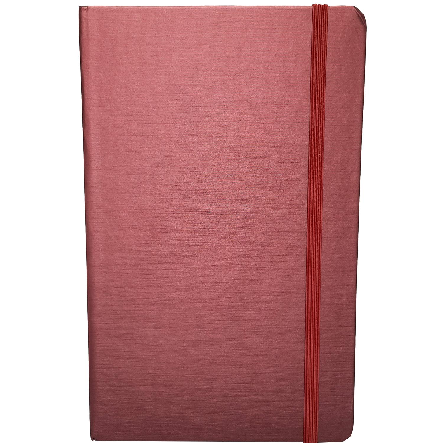 PAPERZONE Notizbuch Metallic liniert 13x21cm rot
