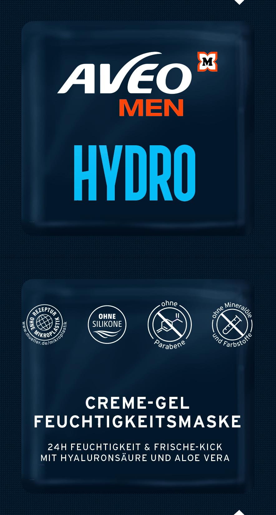 AVEO MEN Hydro Creme-Gel Feuchtigkeitsmaske