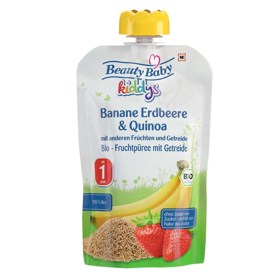Beauty Baby Kiddys Bio Quetschie Banane Erdbeere&Quinoa